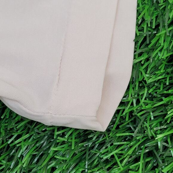 Vintage 90s MOD Disco Polo Shirt S/M 19x25 Ivory Hippie USA - Picture 11 of 12